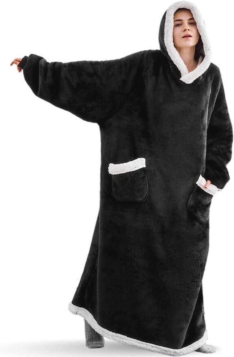 Oversized Dekenhoodie met Capuchon voor Dames en Heren - Super Warme en Gezellige Flanellen Deken