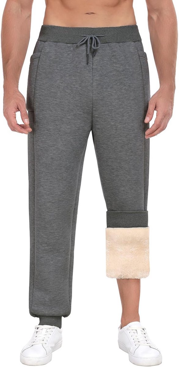 Zachte Fleece Joggingbroek voor Heren - Warme Katoenen Sportbroek met Zakken