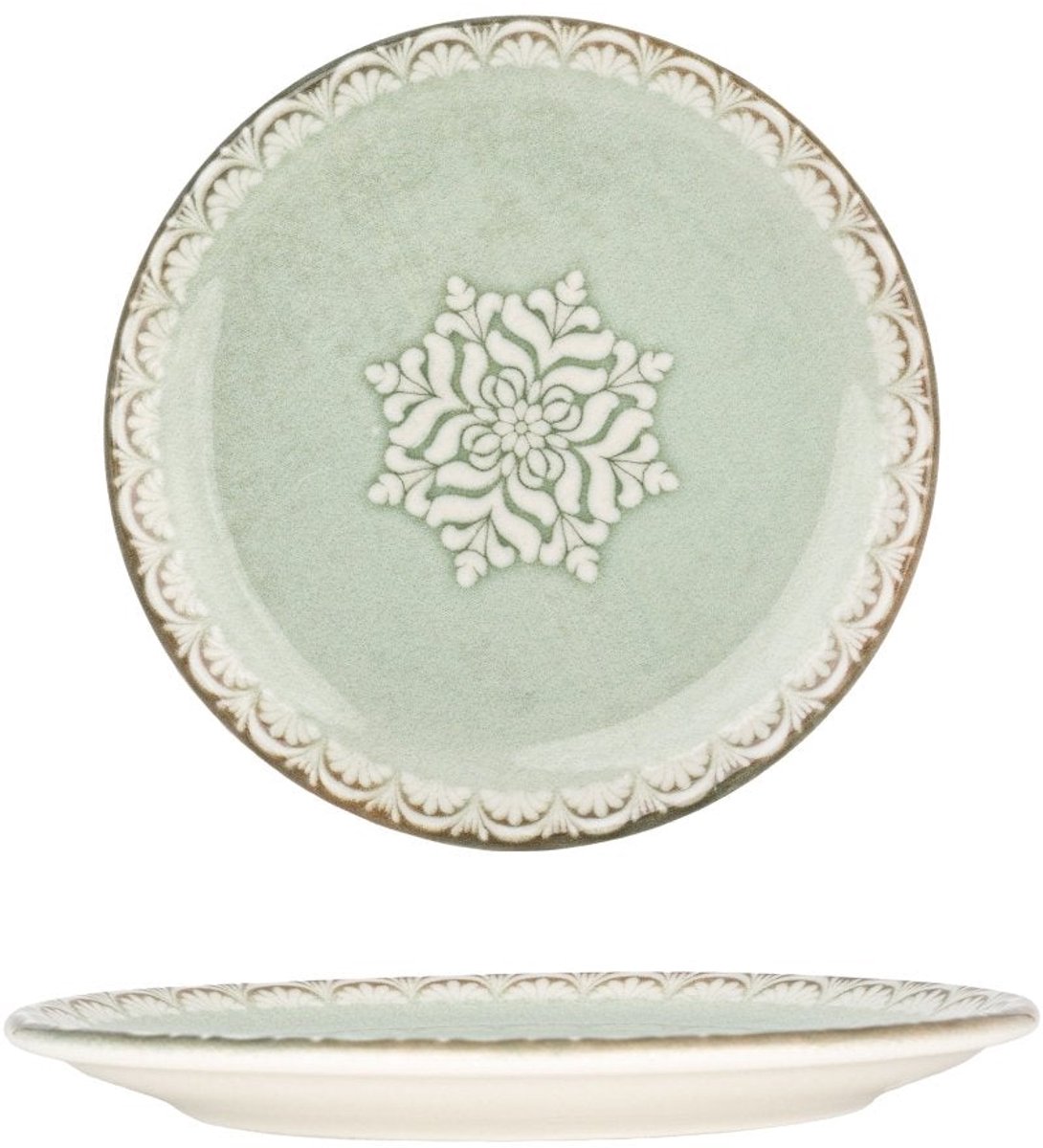 By Bone Dessertbord - Rome - Porselein - 19 cm - set van 6