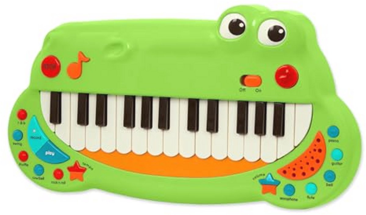 Muzikale Krokodil Toetsenbordpiano voor Peuters – Creatieve Speelgoed met 5 Instrumentinstellingen