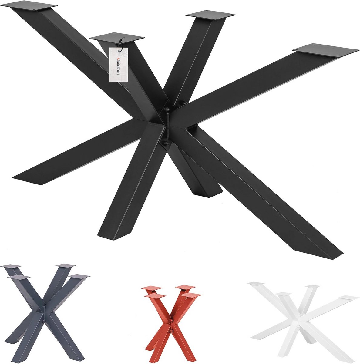 Stalen tafelpoten voor tuintafel en salontafel - 98x40x43 cm - Wit