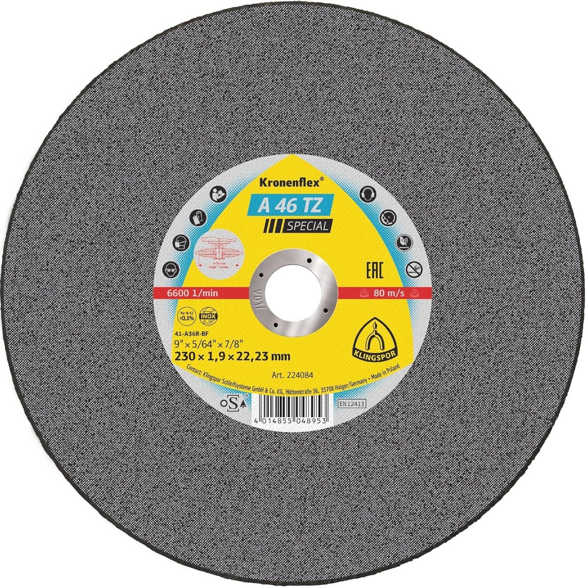 Slijpschijf A 46 TZ 180 x 1,6 x 22,23 mm - 25 pk