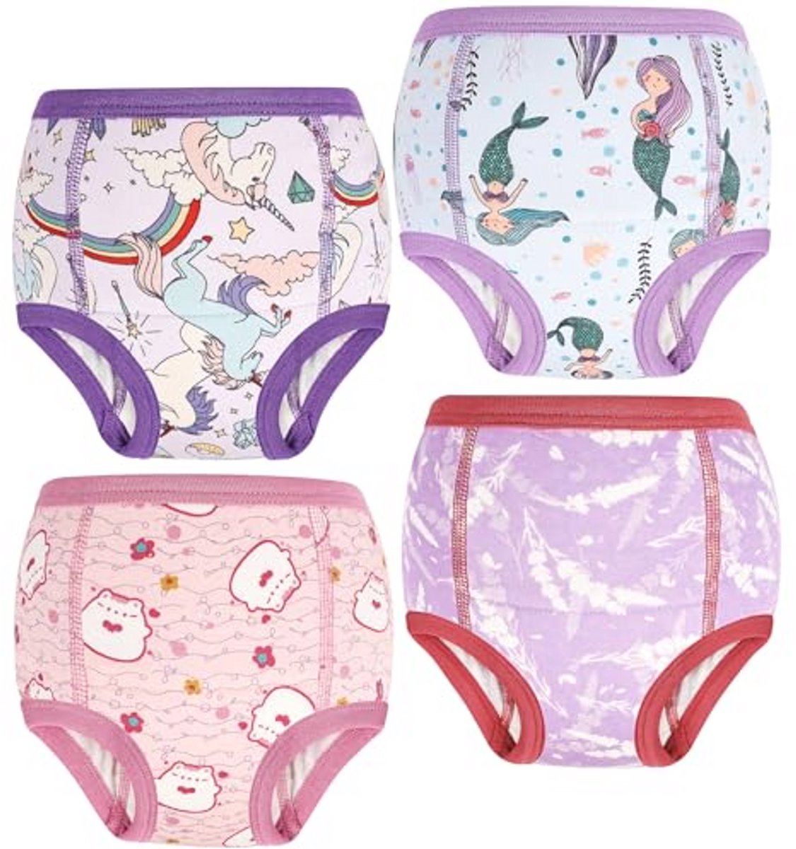 Trainingsbroek voor Baby - 4 Stuks Oefenbroekjes voor Meisjes van 6 Jaar