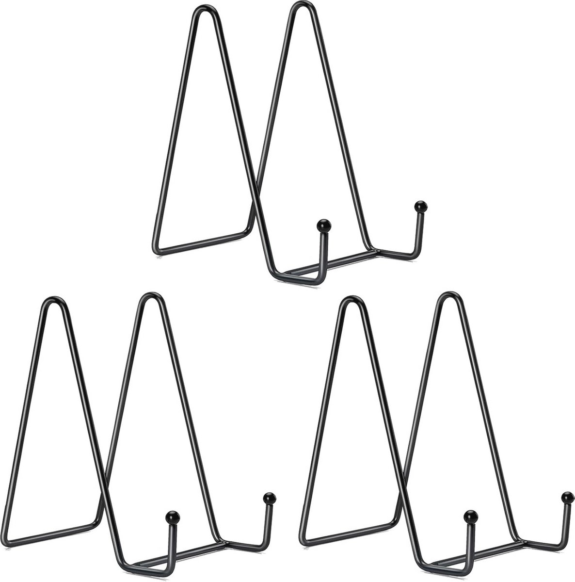 3-pack Plaatstandaards 20,5 cm voor Fotodisplay en Decoratie