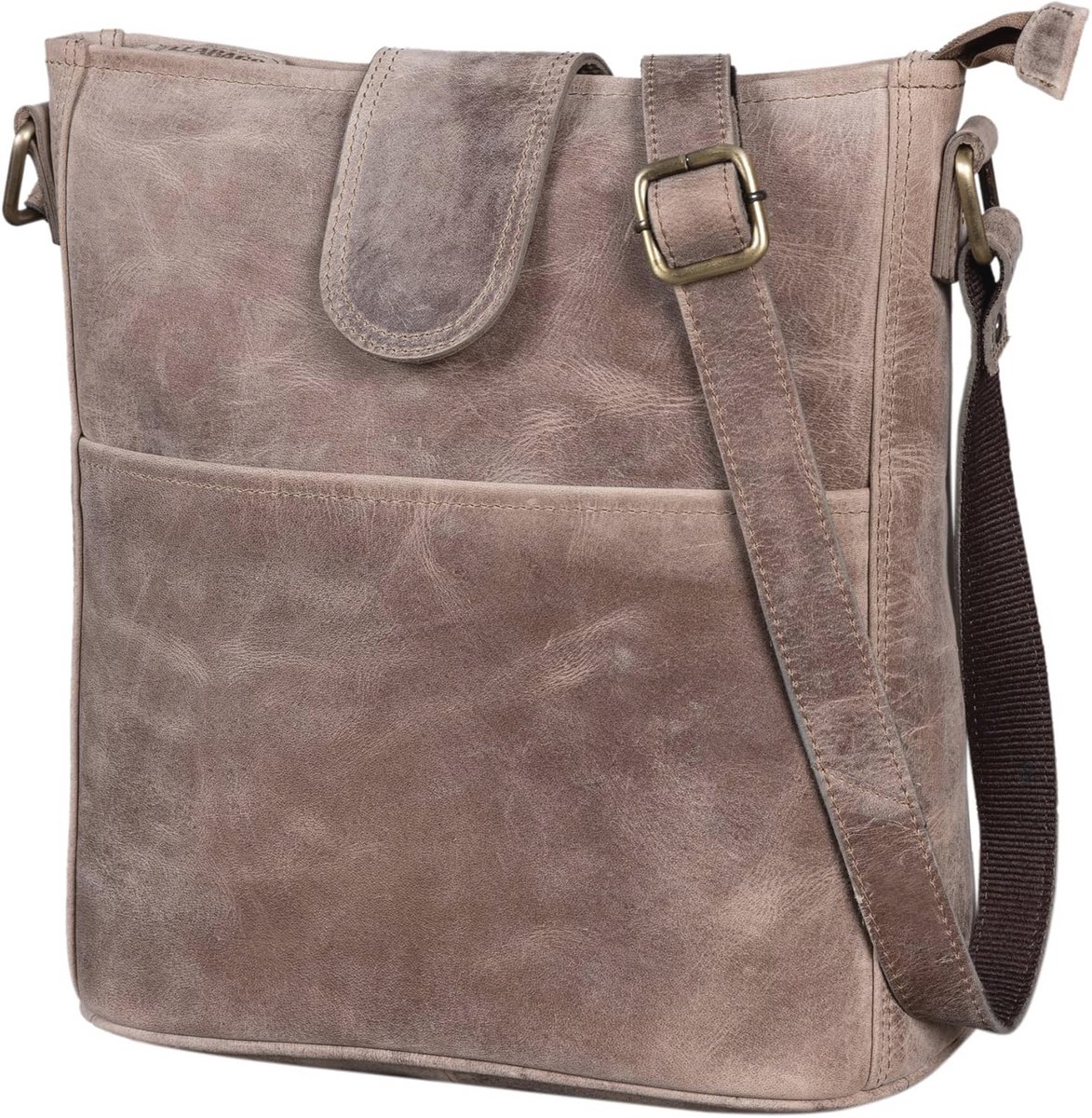 Vrouwen Leather Schoudertas - Premium Echt Leer, Ruime Tote Tas voor Werk, Universiteit en Vrije Tijd