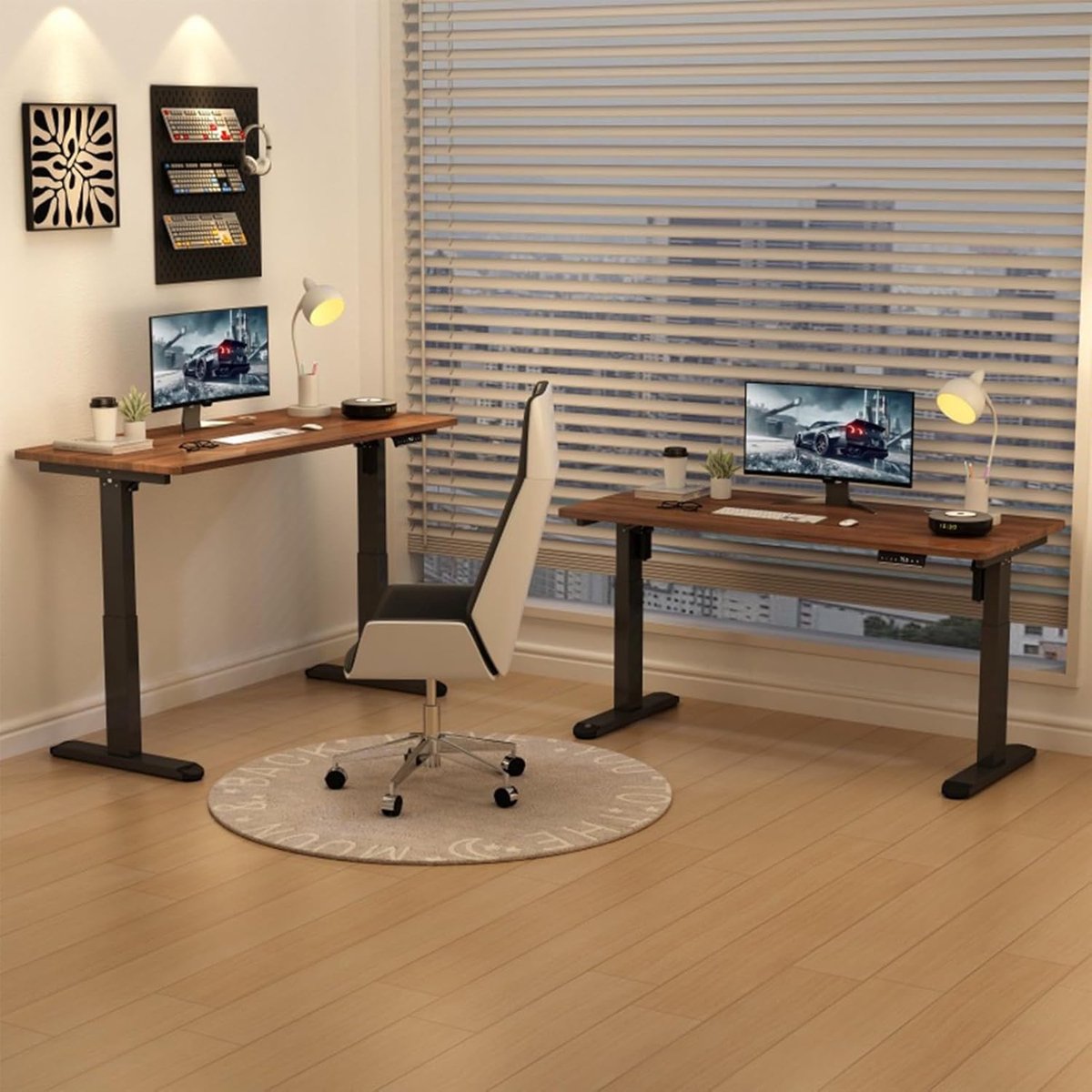 Novihome Elektrisch Verstelbaar Bureau 160x80 cm – Stil Ergonomisch Zit-Sta Bureau voor Thuiswerk, Gaming & Studie – Motor Geluidsarm voor Rug- en Nekgezondheid – Zwart NoviHome