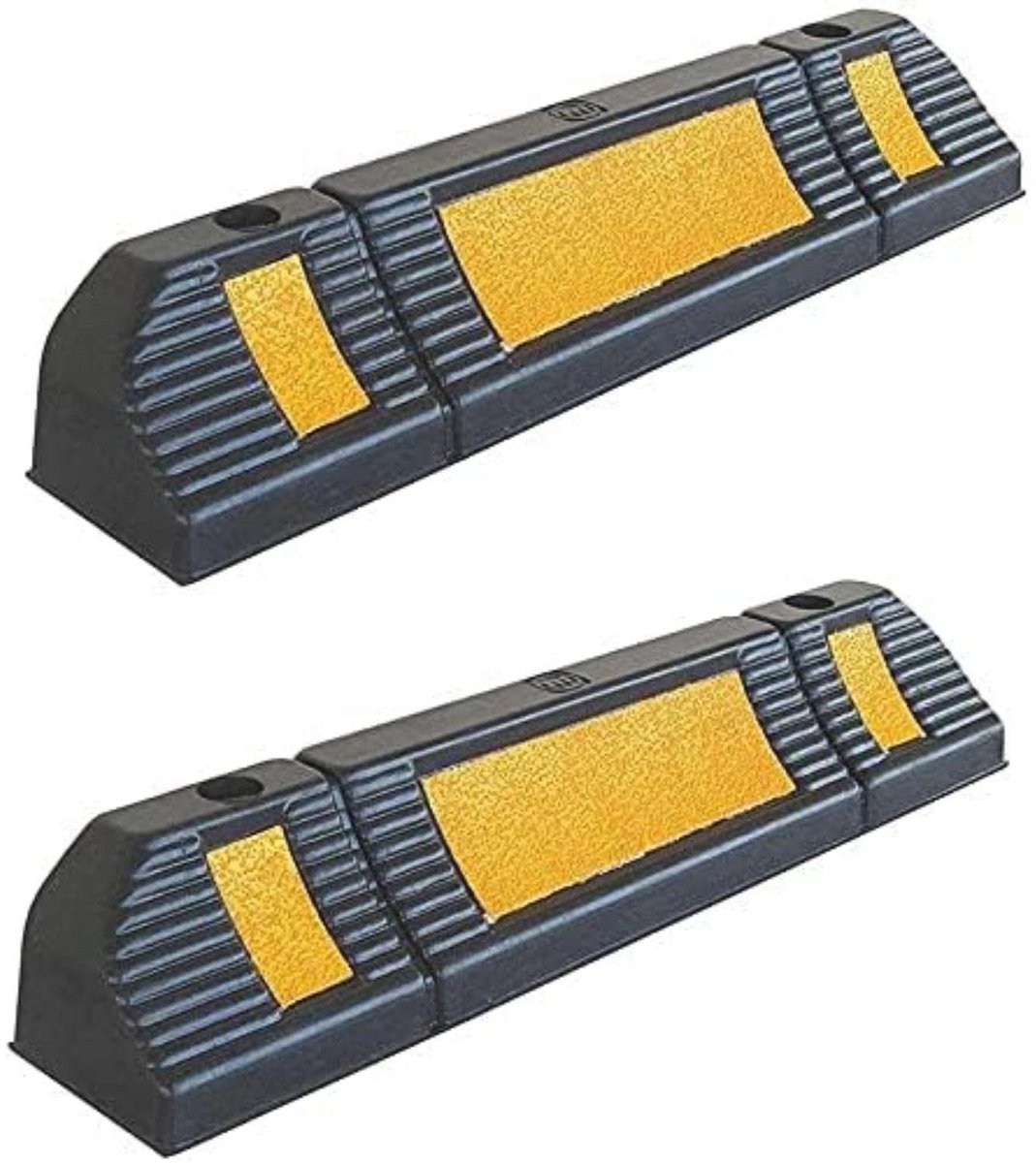Wielstop voor veilig parkeren - 60 x 12 x 10 cm - Inclusief schroeven - Set van 2