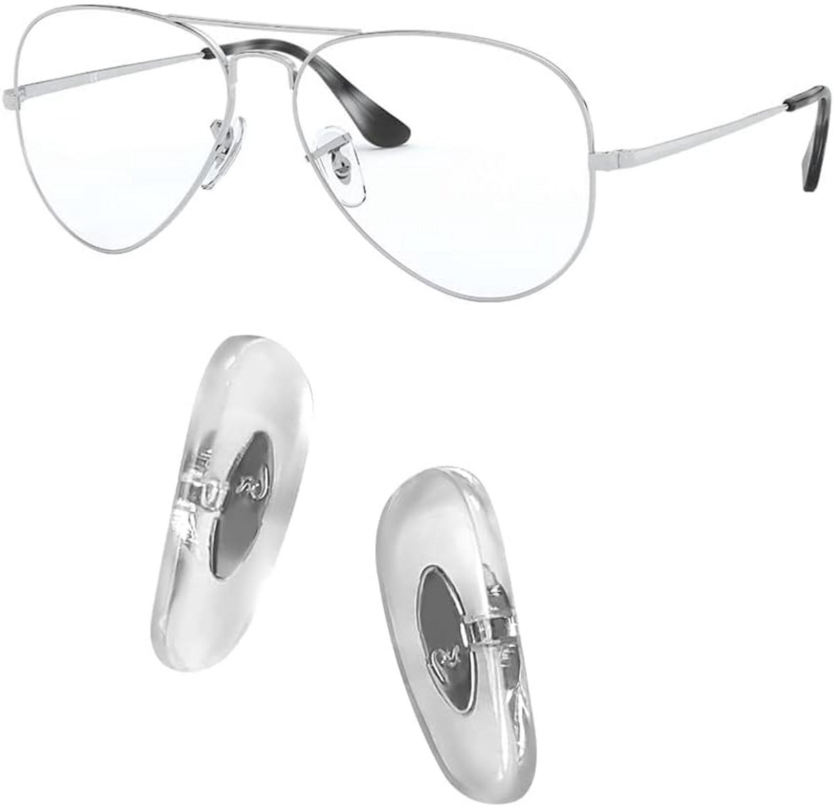Vervangende Neusbeschermers voor Aviator Zonnebrillen - Reparatiesets met Bonus Zonnebril Tas