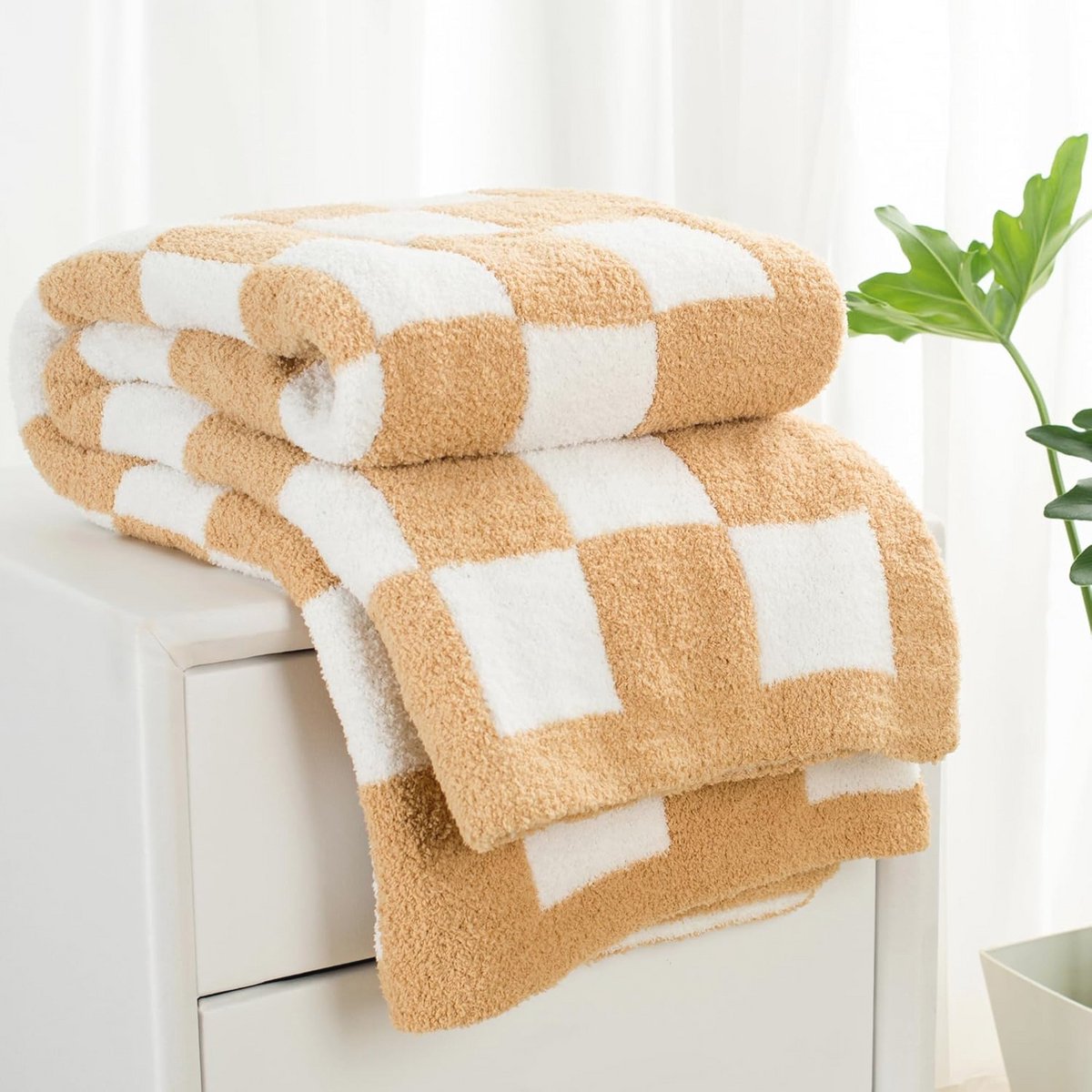 Zachte Fluffy Plaid Deken voor Sofa en Bed - Luxe Microfiber Warmte