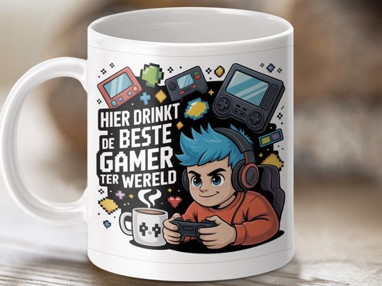 Mug « Ici boit le meilleur gamer du monde », Mug Gaming , Cadeau pour gamers, Mug personnalisé, Cadeau unique