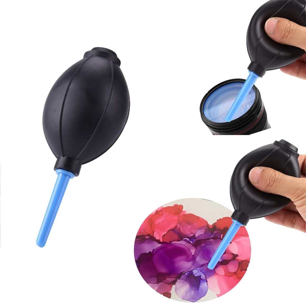 Dust blower - squeeze ball - rubber piston - stofreiniging voor camera - mobiele telefoon - tablet schermen - enzovoort