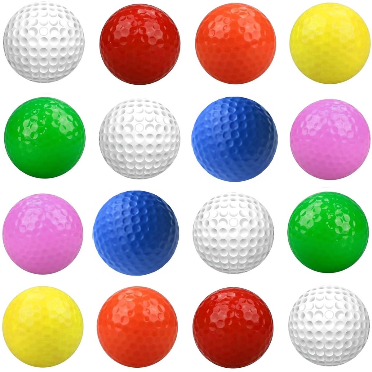 IMPERATORIS® Golf Oefenballen - Airflow Ballen - Geperforeerde Plastic Ballen - Voor Training in Tuin en Binnen - Lichtgewicht - Set van 16 - veelkleurig - 42,6 mm