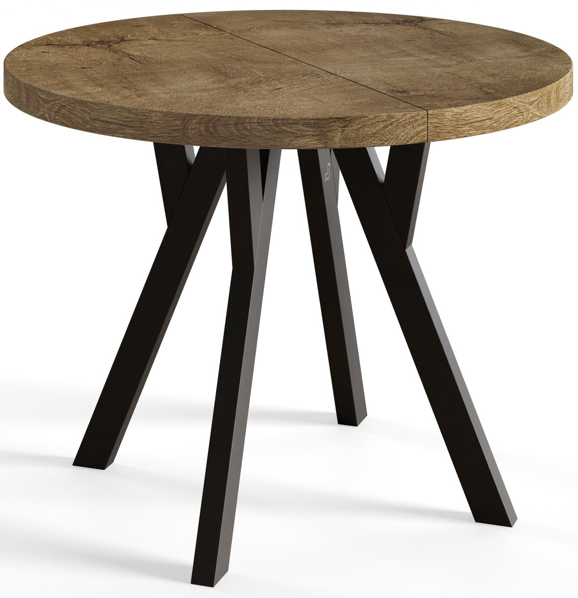 Ronde Tafel Uitschuifbare, Eettafel, Diameter 100 cm - 200 cm, Lefkas, Verzameling Ovo