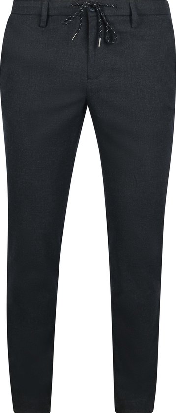 Alberto Broek Jump Flanel Herringbone Bleu foncé (marine) - Taille L 36 - L 32 - Hommes - Chino