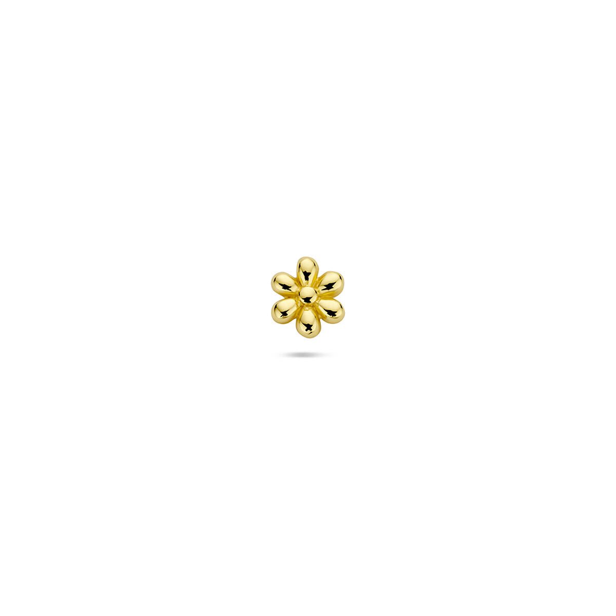 Zilveren vergulde flat back piercing bloem 5 mm 1 micron - 2104200
