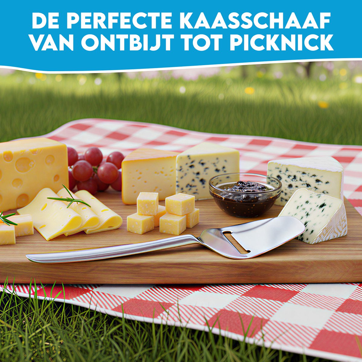Kaasschaaf - Voor Belegen en Oude Kazen - RVS - Vaatwasserbestendig - Ergonomisch - Zilver — cadeau in Cadeau-ideeën - foto 4