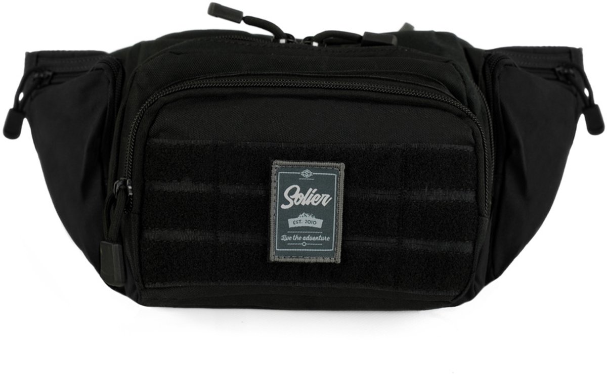 Solier SV28 Cravo tactische heuptas – robuuste outdoor heuptas met MOLLE-systeem, zwart