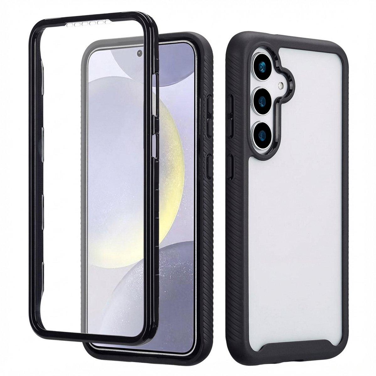 imoshion Hoesje - Geschikt voor Samsung Galaxy S25 Plus - 360° Full Protective Case - Zwart