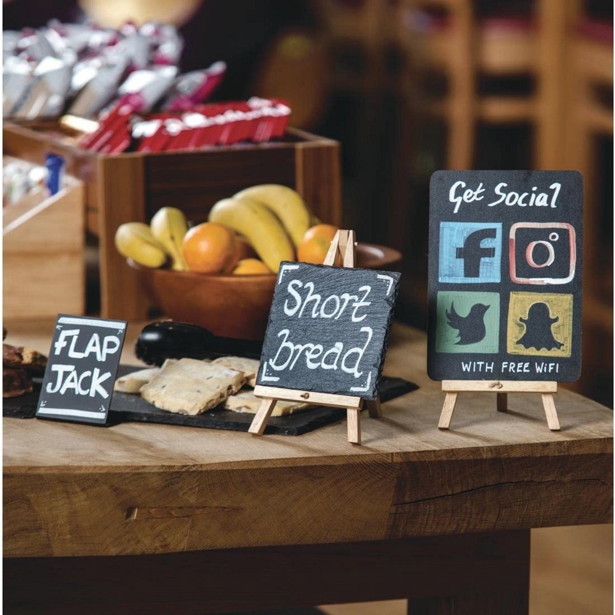 Houten Ezel Rek Menu Catering Restaurant Bar Café Display 210X120mm