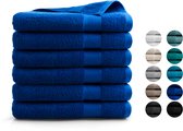 Handdoeken DoubleDry XL 70 x 140 cm - Lot de 6 - Qualité Hotel 500 g/ m2 - 6 x Blauw Classique