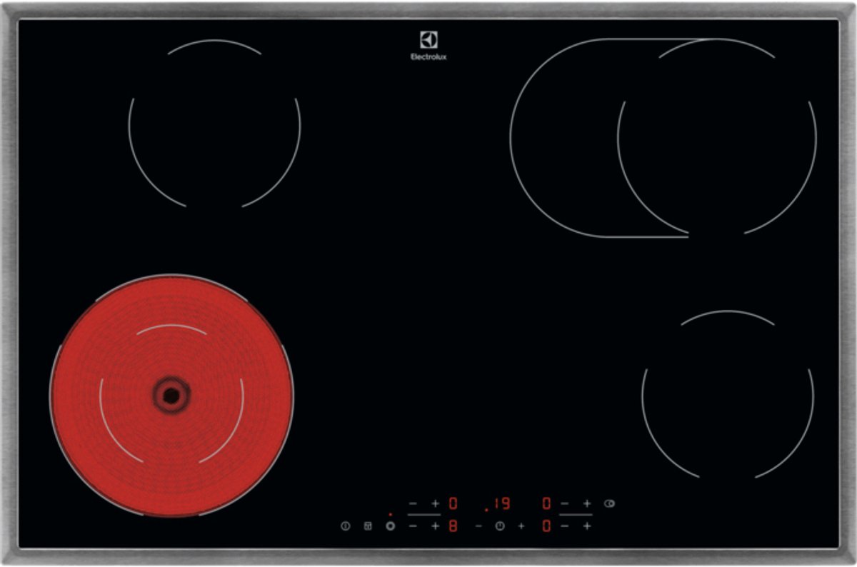 Electrolux LRR8436M Zwart Ingebouwd 80 cm Keramisch 4 zone(s)
