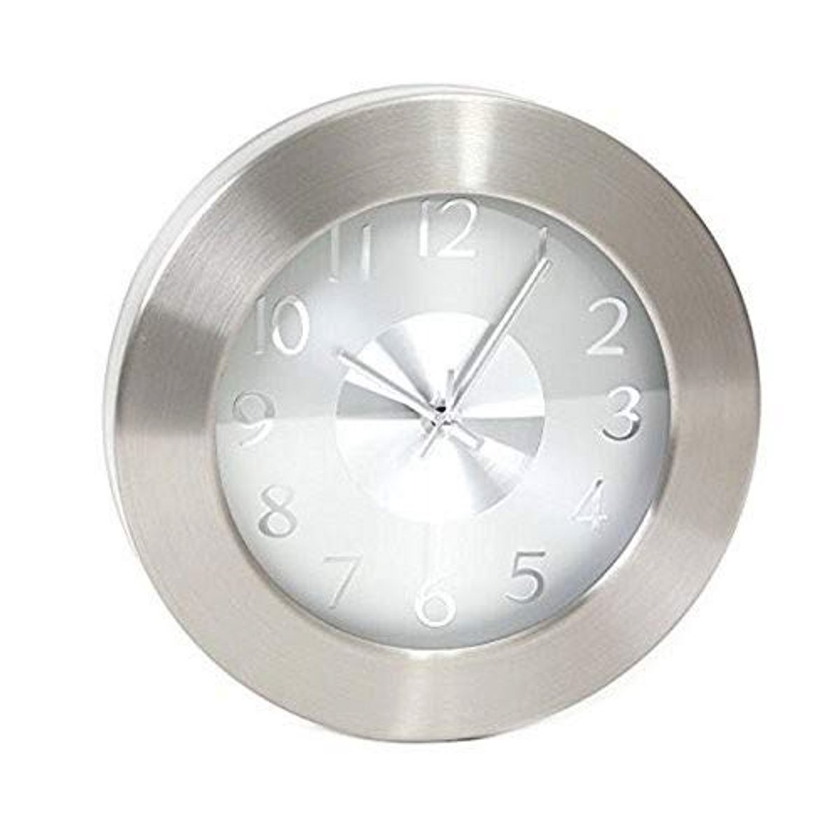 Stijlvolle Cirkel Vormige Wandklok van Aluminium - Wit