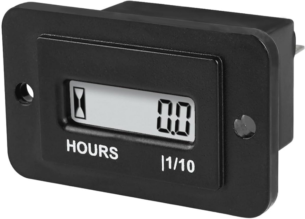 Digitale Uurmeter voor Motoren en Tuinmachines - Resetbaar, Batterijloos, LCD