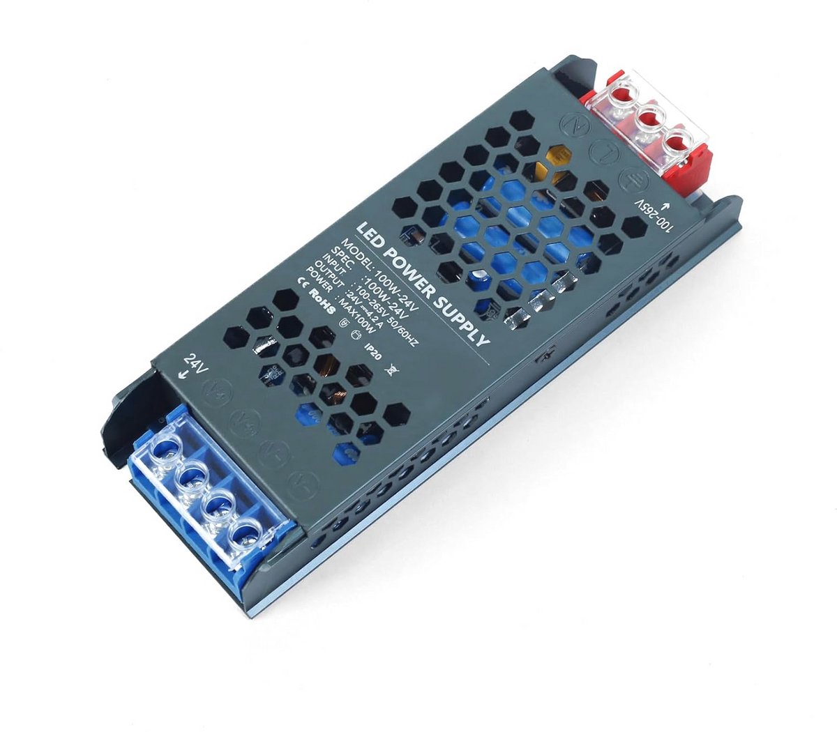 24V Voedingstransformator - 100W LED Driver - AC 230V naar DC 24V - Compacter en Dunne Constante Spanning