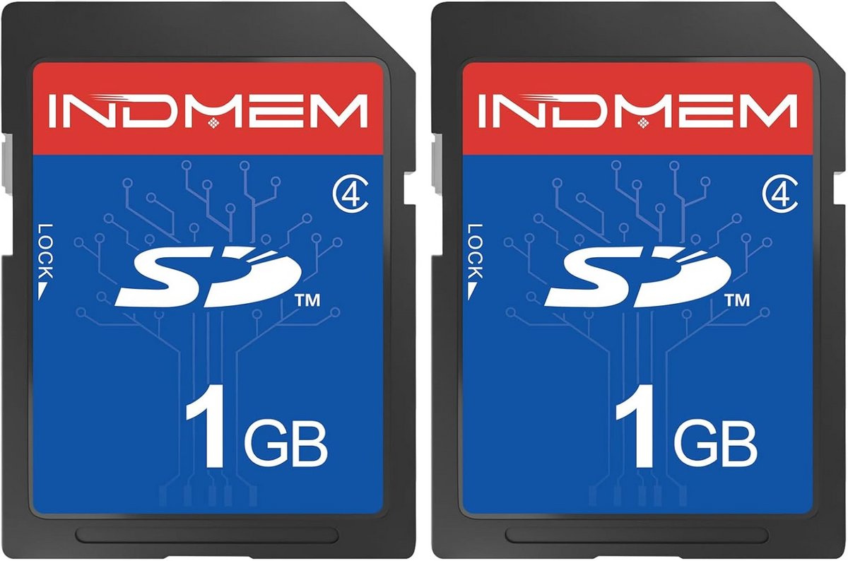 SD-kaart 1GB 2-Pack Class 4 MLC