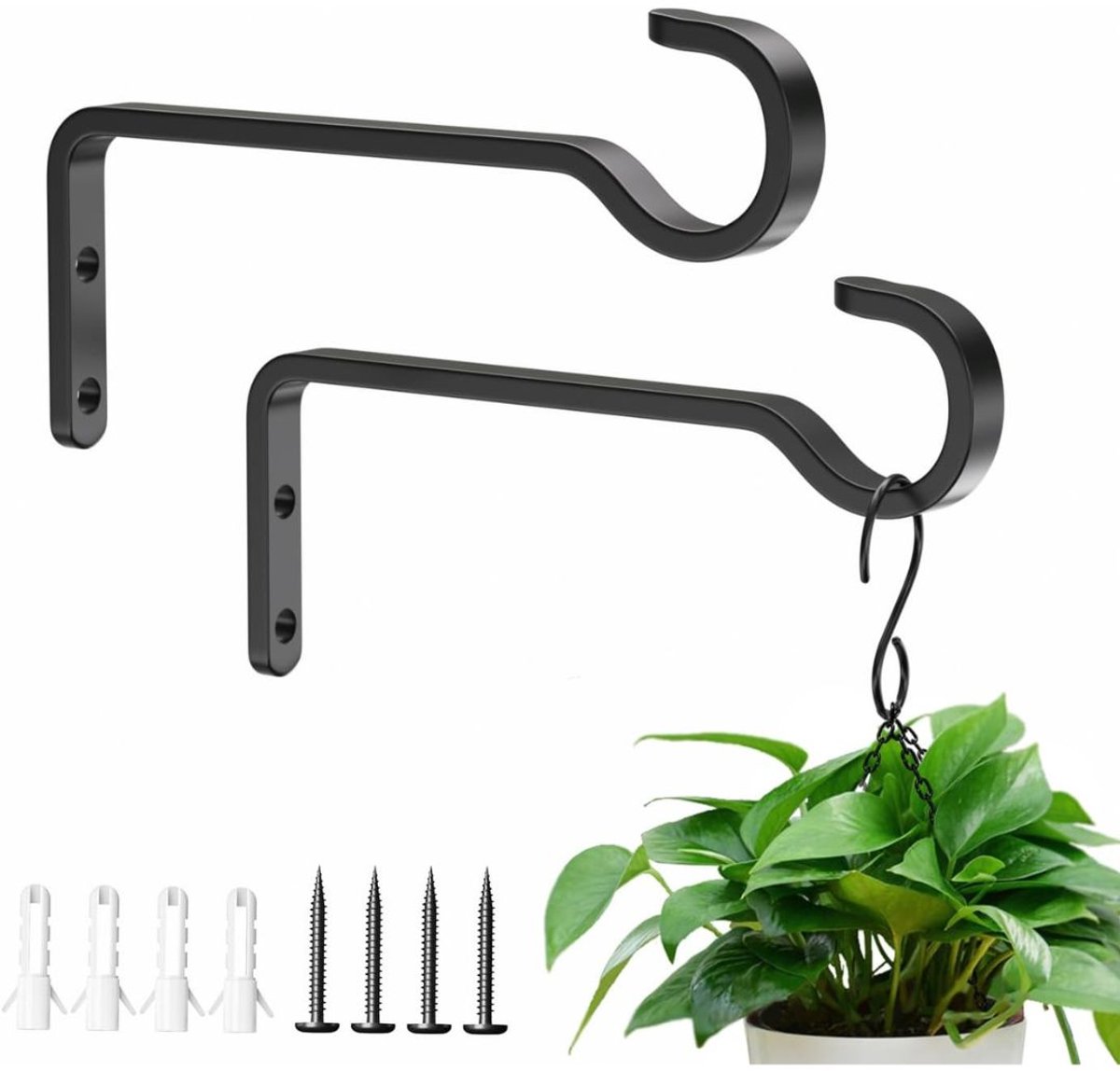 White-Label® Plantenhaak Hanging Basket - Muurhaak voor Planten - Wandhaak
