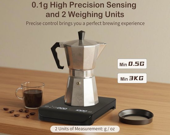 Koffieweegschaal Met Timer, 3,5 kg/0,1 g Digitale