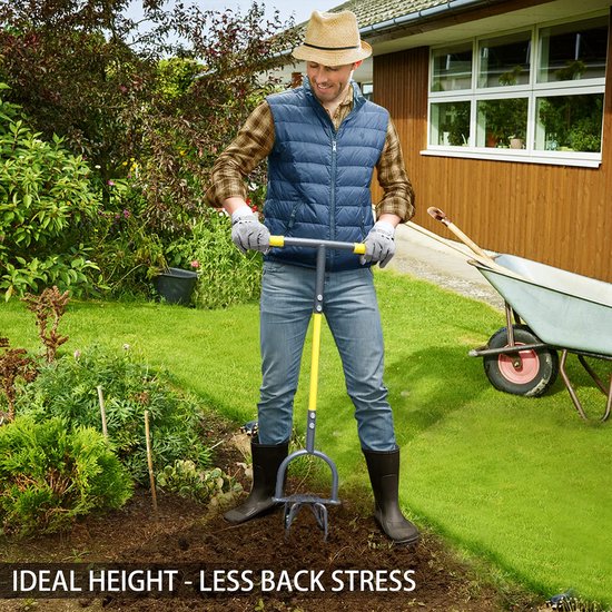 Unyqoos® Complete handmatige tuinfreesset met draai- en klauwcultivator voor optimale grondbewerking van Unyqoos — afbeelding 4
