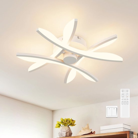 50W 5625Lm Plafonnier Led Dimmable, Luminaire Plafonnier Avec Télécommande 3000K-6500K 59Cm 50W 5625Lm Plafonnier Led Dimmable, Luminaire Plafonnier Avec Télécommande 3000K-6500K 59Cm