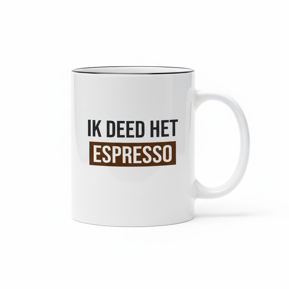 “Ik Deed Het Espresso” Mok – Grappige Nederlandse Koffiegrap Koffiemok 330 ml