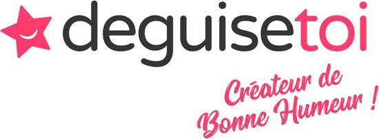 Logo 'deguise toi' met roze ster en tekst 'Créateur de Bonne Humeur!'