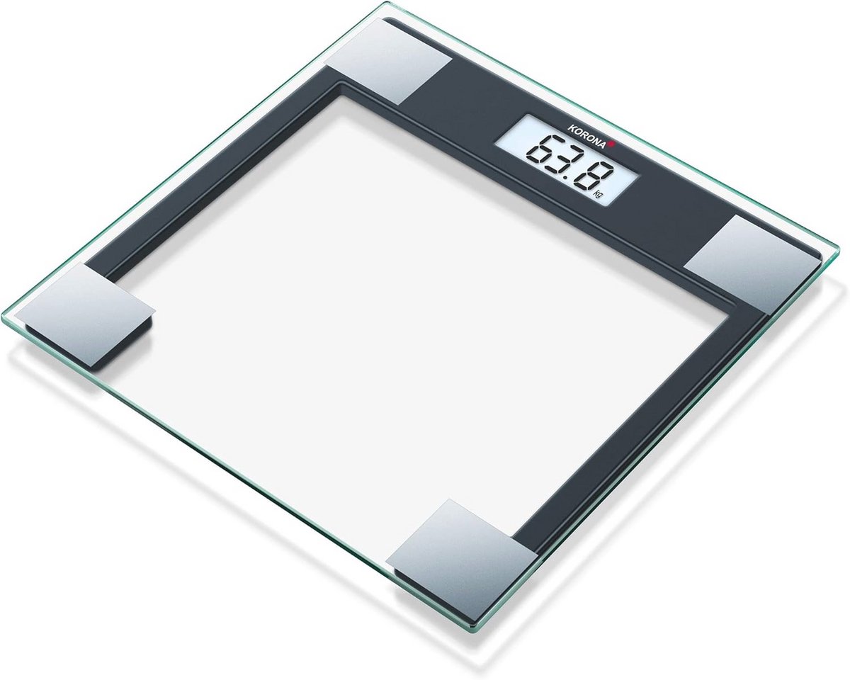 Glazen weegschaal met hoge draagkracht en helder LCD-display