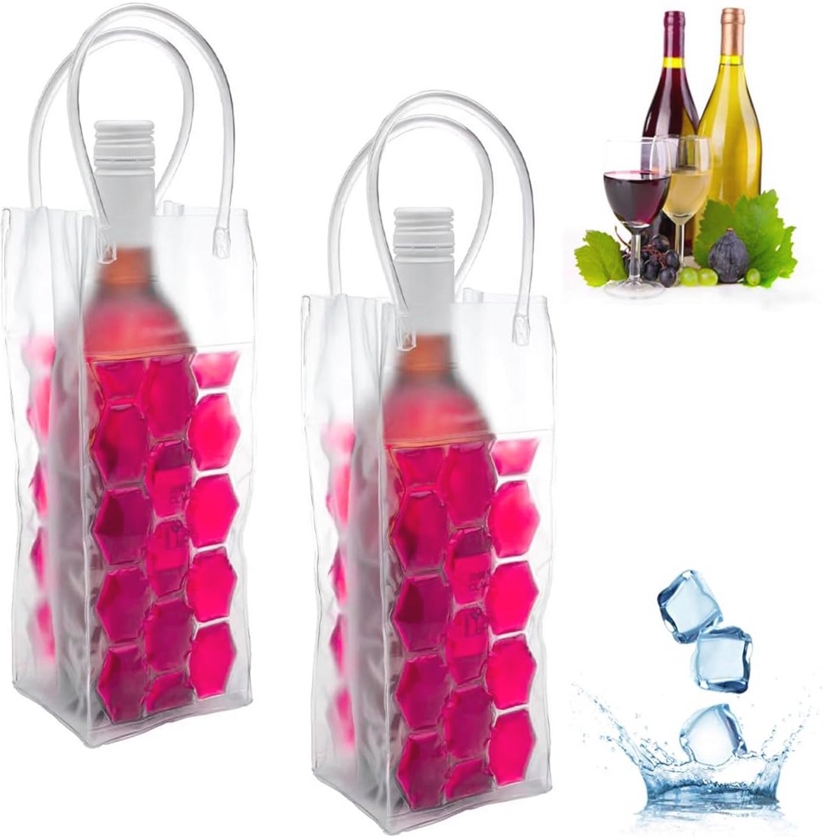 Ijswijnzak en Wijnkoeler Set - Perfect voor Rood, Wit, Champagne en Mousserende Wijn