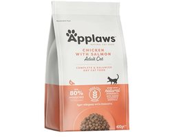 Applaws Compleet droog kattenvoer graanvrij met kip en zalm, zak van 1 x 400 g