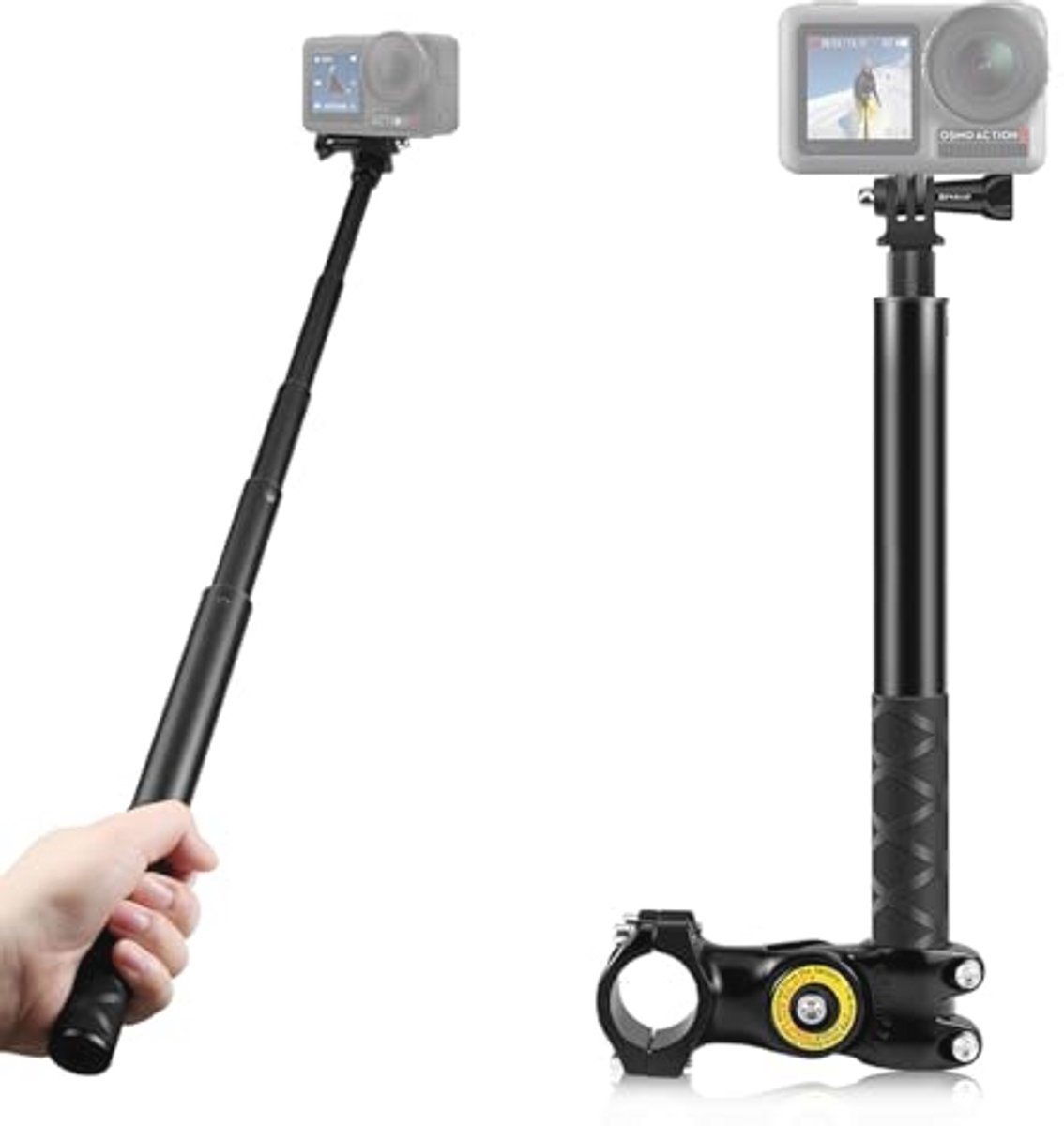 Sport Camera Stuurarmatuur Beugel met Monopod voor Fietsen en Motorfietsen