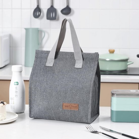Geïsoleerde Draagbare Lunchtas met Folievoering - Waterdichte Thermische Zak voor Werk en Vrije Tijd - Perfect voor School, Picknick, Reizen en Wandelen — afbeelding 5
