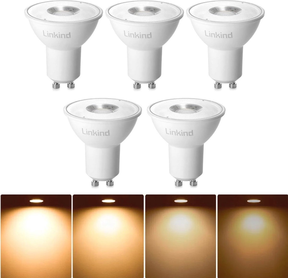 Dimbare LED GU10 Lamp 5.7W - Vervangt 75W Halogeenlamp - 600 Lumen - Warm Wit 2700K