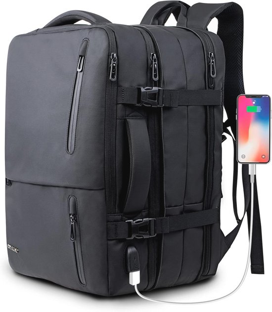 KINGSLONG Uitbreidbare laptoprugzak 25-40L Past op 17 inch laptop