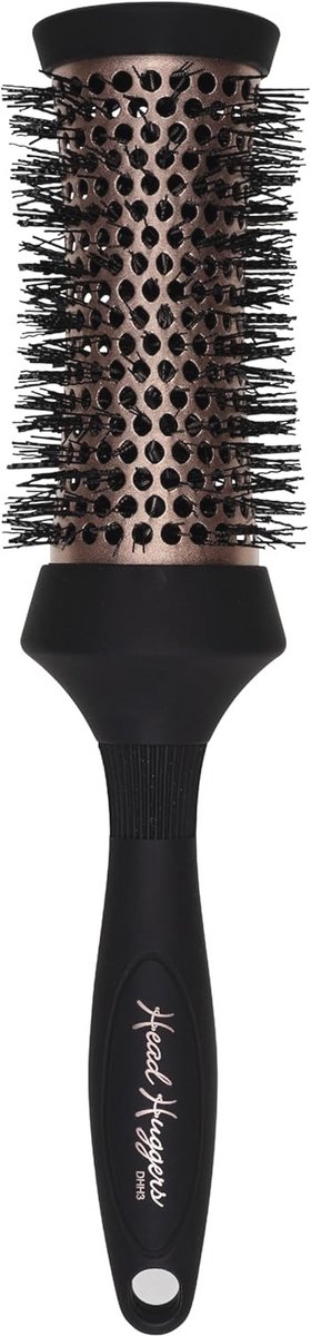 Thermo Ceramic Hot Curl Brush voor Volume en Definieerde Krullen - Roze Goud en Zwart