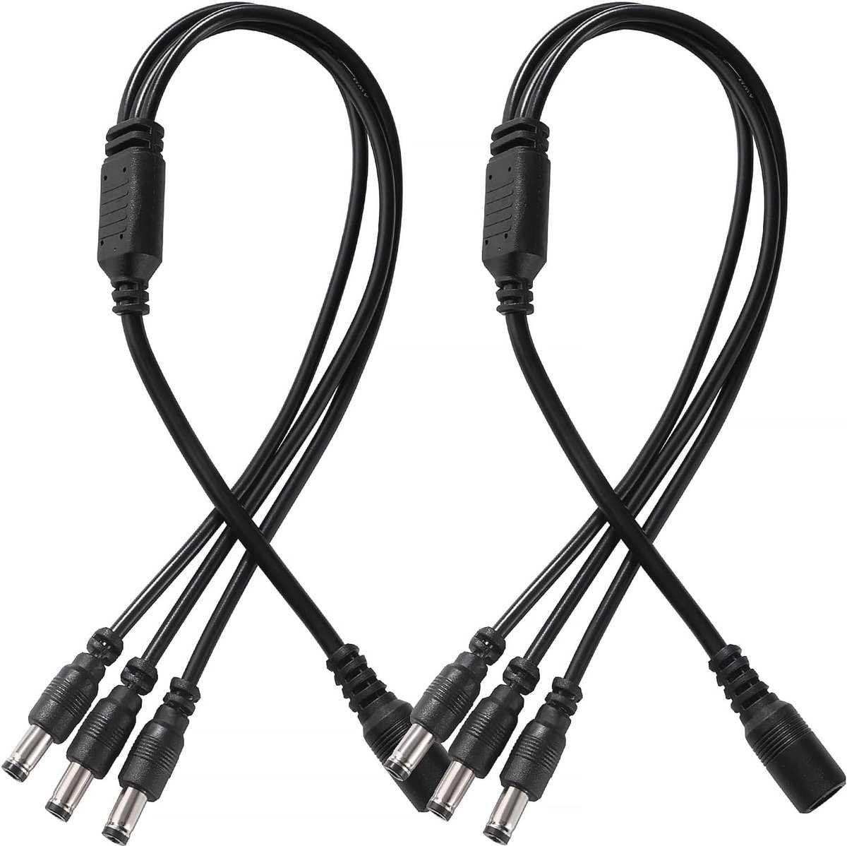 DC Voedingssplitterkabel 5.5x2.1 mm 1 Vrouwelijk naar 3 Mannelijk voor CCTV en LED