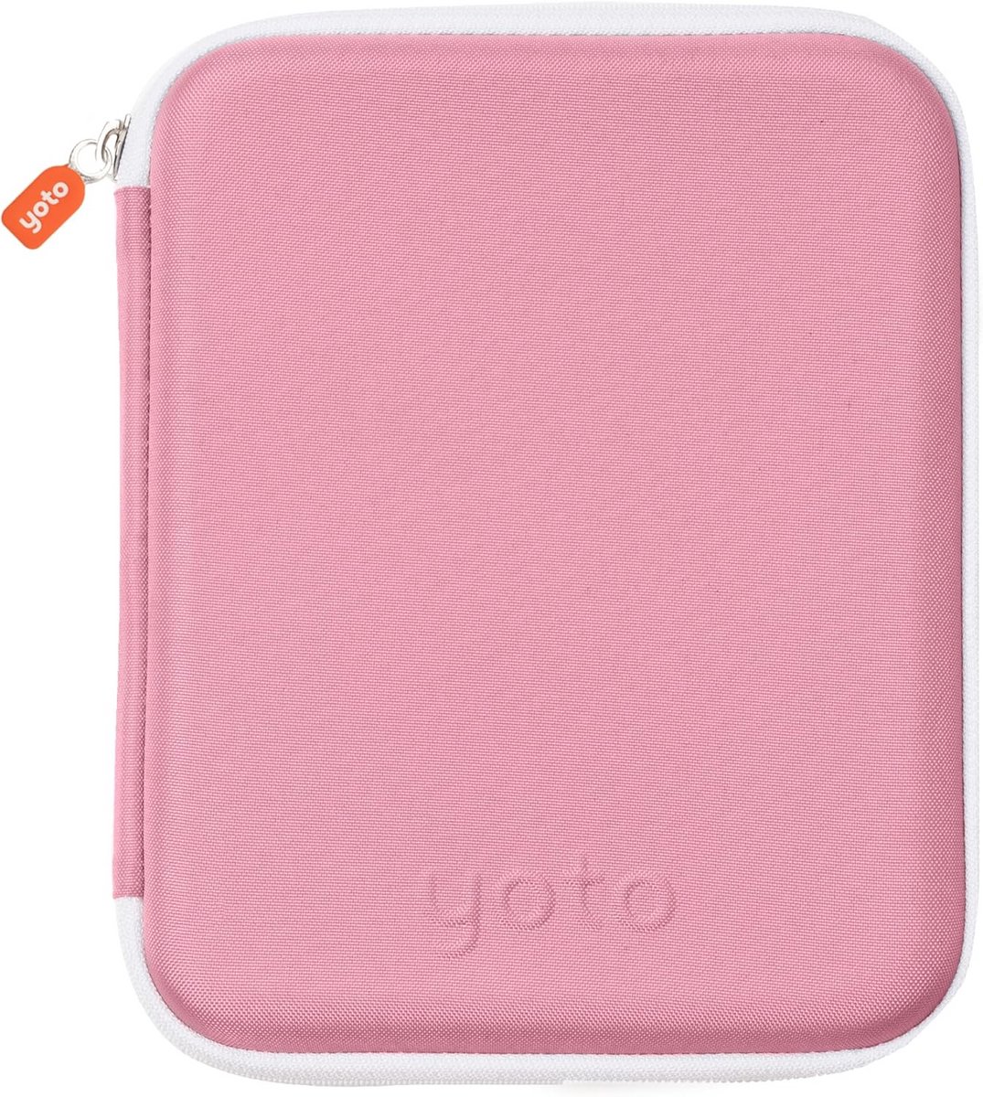Yoto Think Pink kaartetui - 64 vakjes, zacht draagbaar folder met rits voor audioboekkaarten