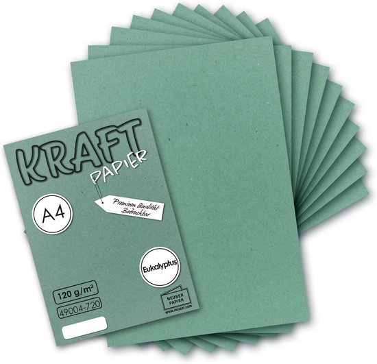 Kraftpapier DIN A4 120 g/m² - Gerecycled, Biologisch, Ruwharig