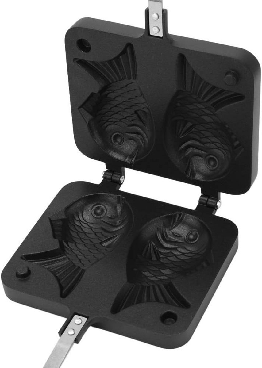 Wafelijzer voor Taiyaki Wafels in Visvorm - 2 Antikleefmallen - Compact en Handig voor Thuis — cadeau in Kookcadeaus - foto 6