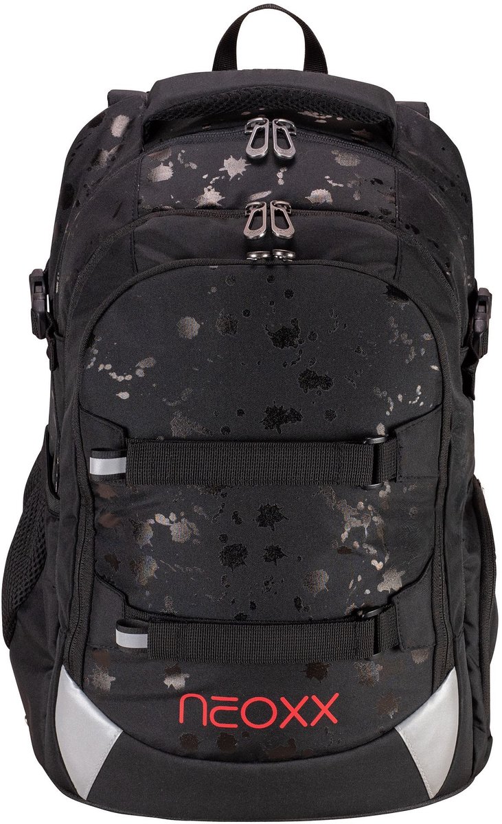 neoxx Schoolrugzak met laptopvak Active Pro School Backpack Splash In Black Zwart