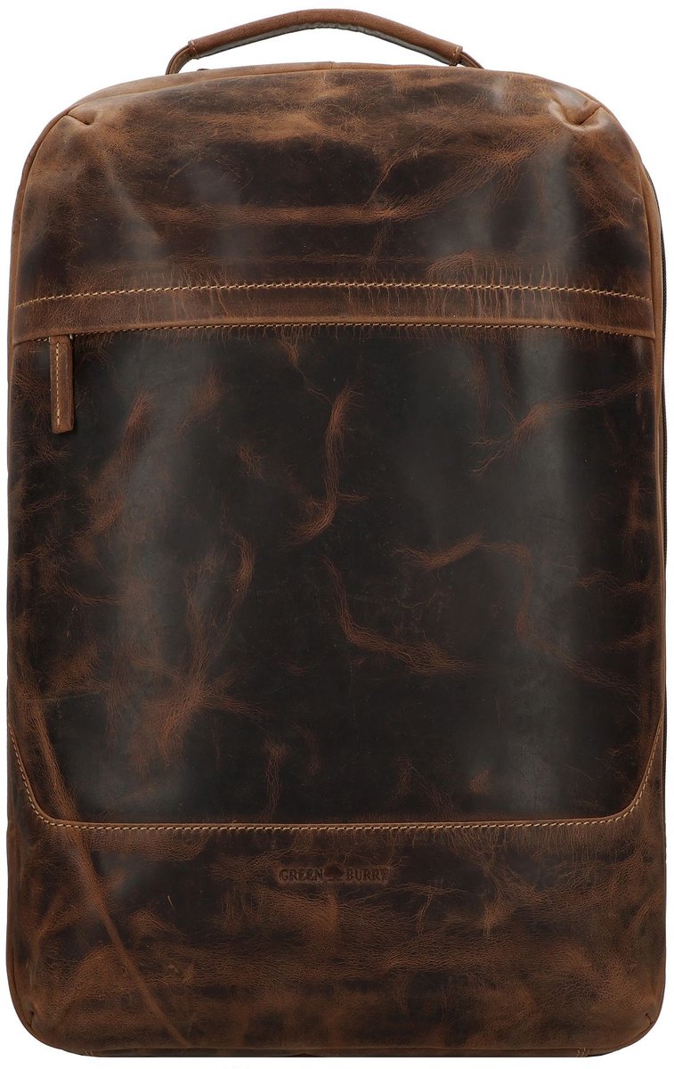 GREENBURRY rugzak reistas met laptopvak Vintage Backpack Overnighter Brown bruine