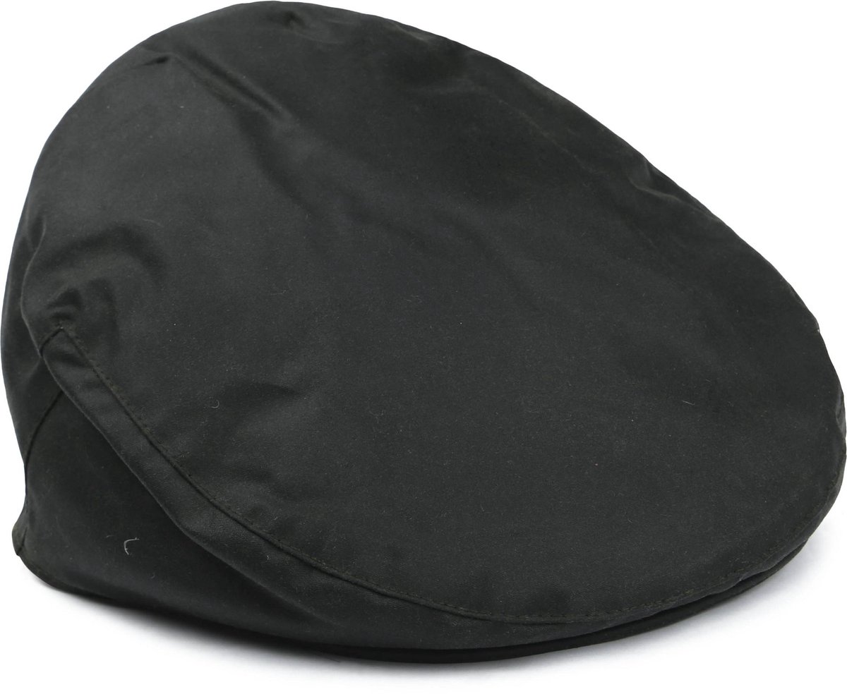 Barbour Wax Flat Cap Donkergroen - Maat XL - Heren
